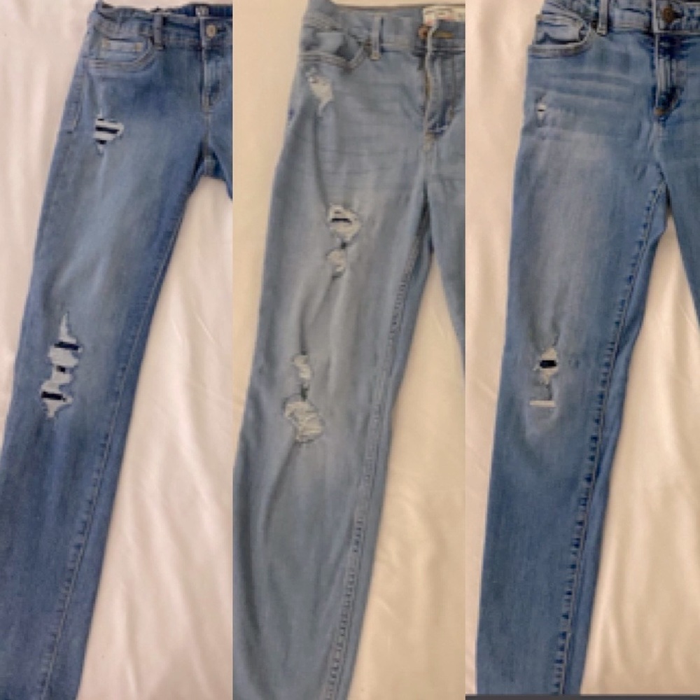 3 pairs Kids girls 14 Abercrombie and Gap jeans for $15